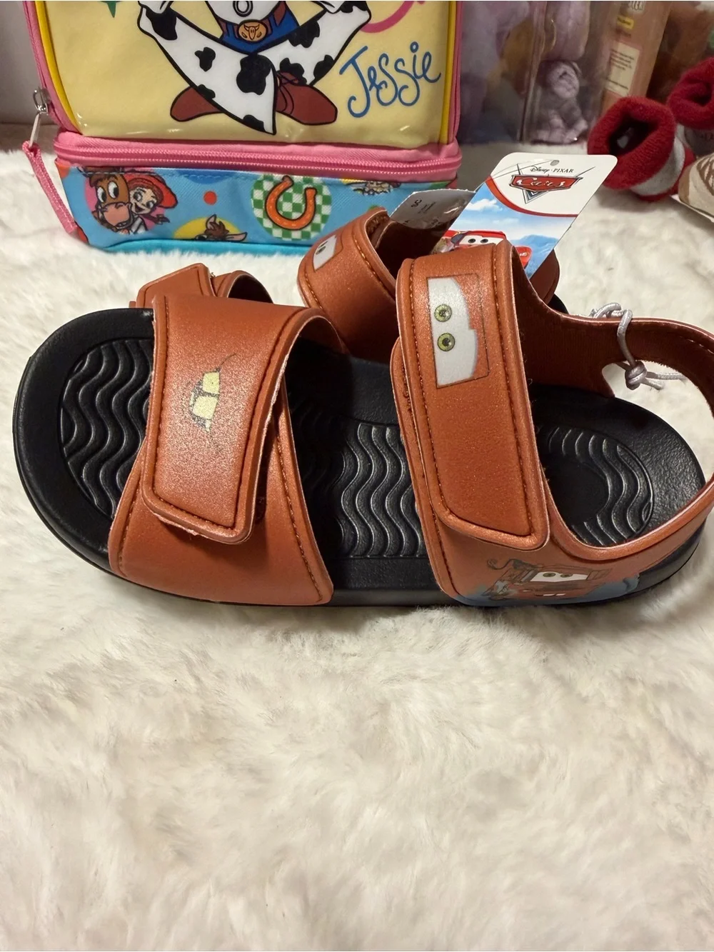 Disney Brown and Black Mater Cars  Kids Sandals size 5